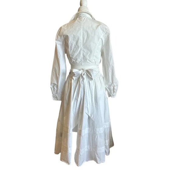 Toccin Cutout Shirtdress in White 4 Womens Aline Fit and Flare - Picture 7 of 13